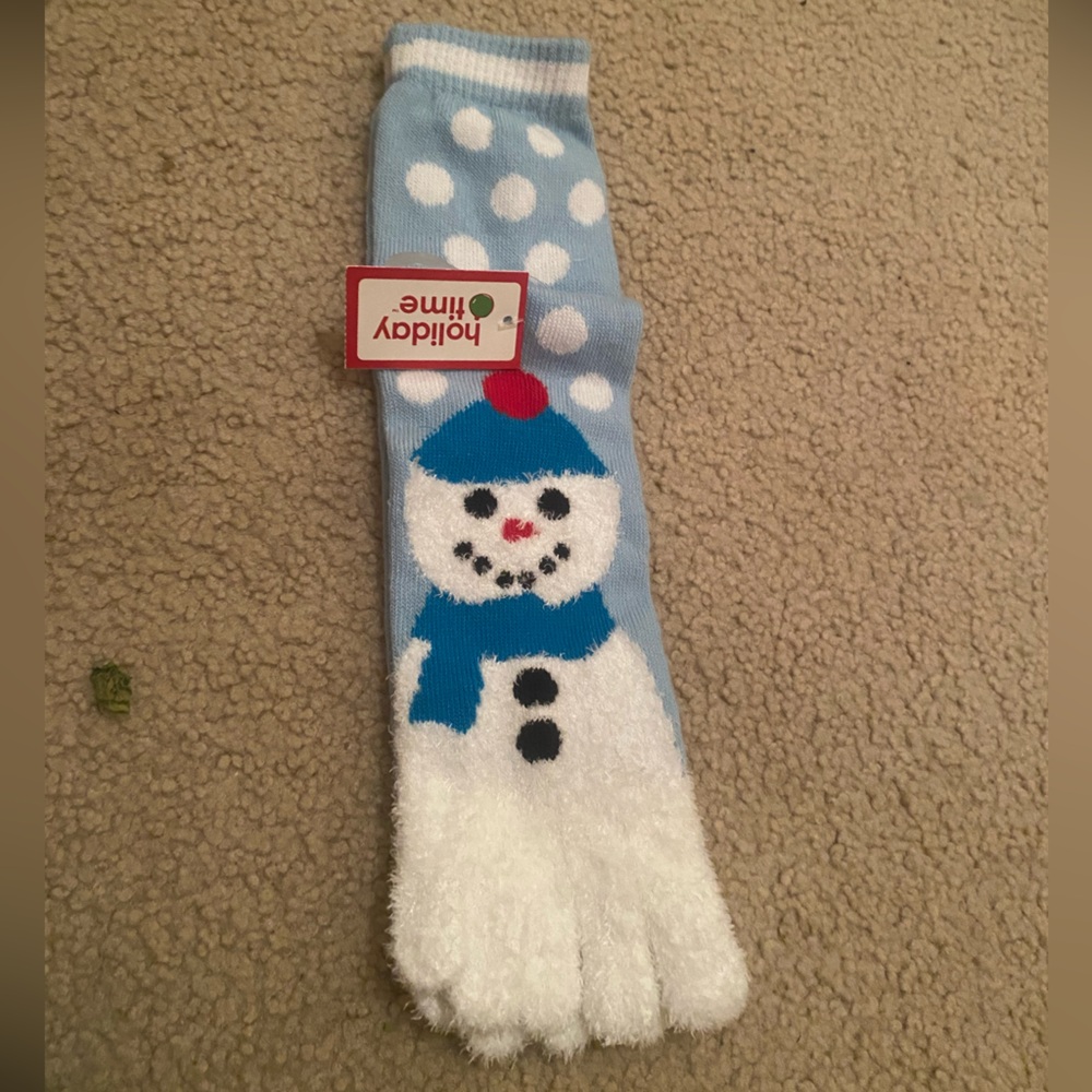Fuzzy Winter Toe Socks-High Cut